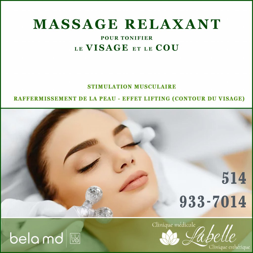 MASSAGE RELAXANT pour tonifier le VISAGE et le COU