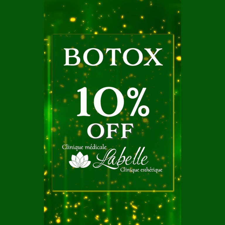 RABAIS DU VENDREDI FOU! Botox 10% Rabais à l'achat d'un traitement Secret Pro!