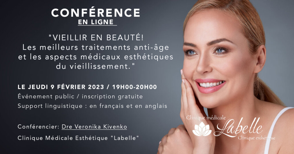 Conférence en ligne: "Vieillir en beauté. Les meilleurs traitements anti-âge et les aspects médicaux esthétiques du vieillissement."