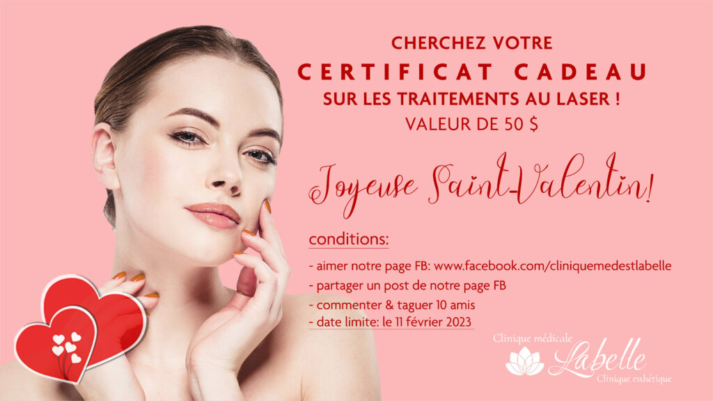 Cherchez votre certificat-cadeau pour la Saint-Valentin